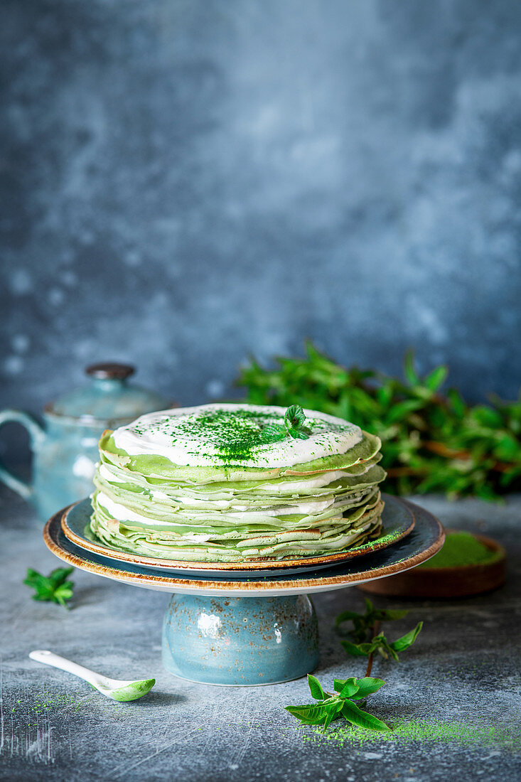 Matcha crepe cake