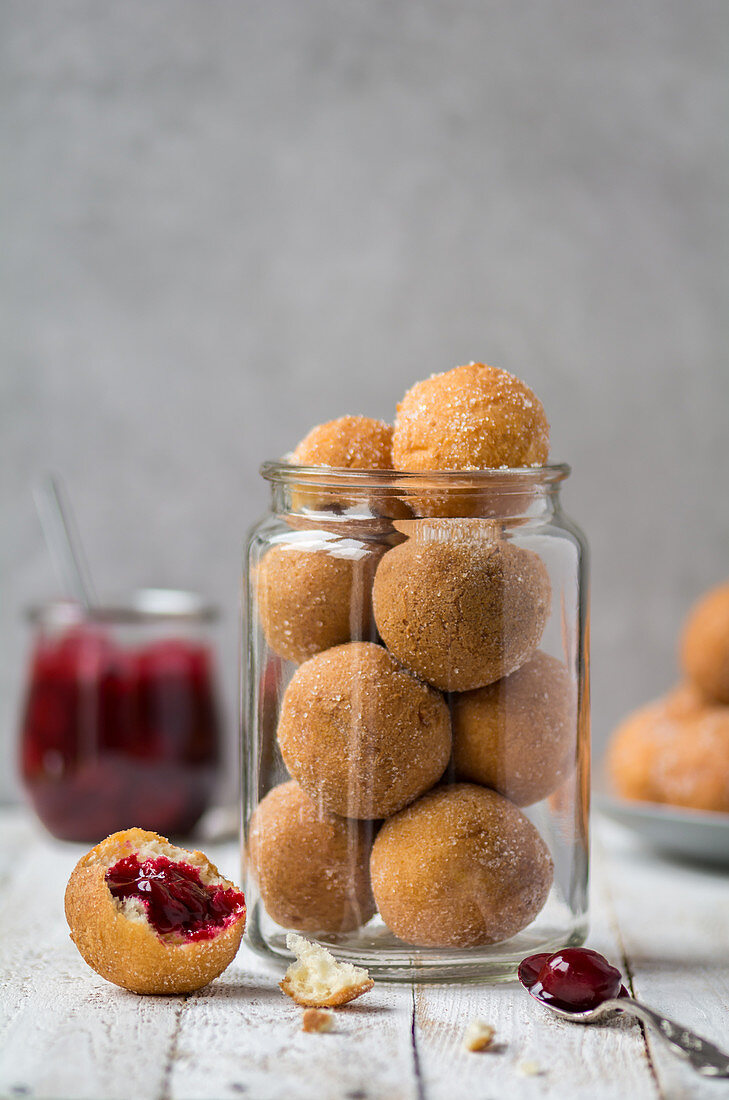 Donut Holes filled with jam