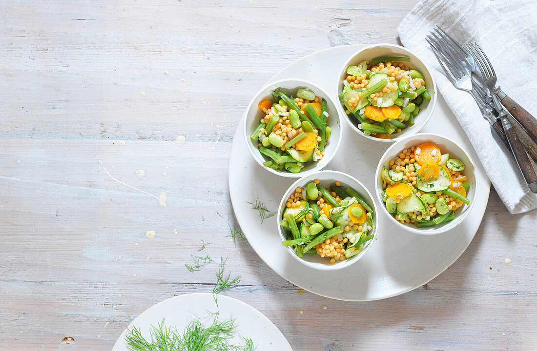 Speisewickensalat mit Linsen