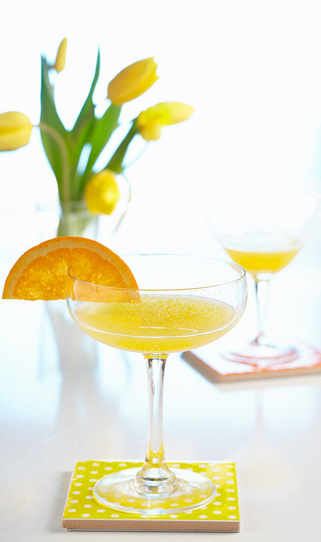 Cocktail with orange juice