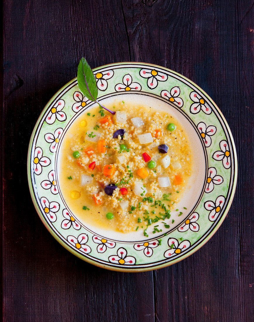 Millet soup with vegetables