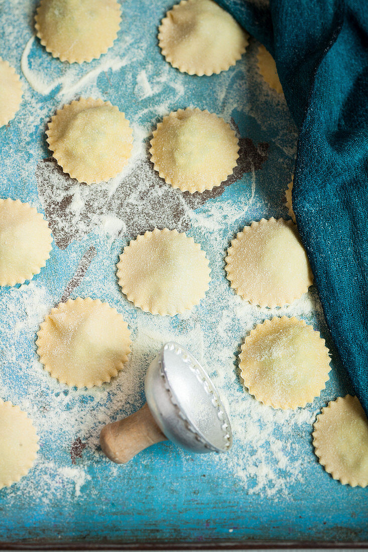 Selbstgemachte Brennnessel-Ravioli