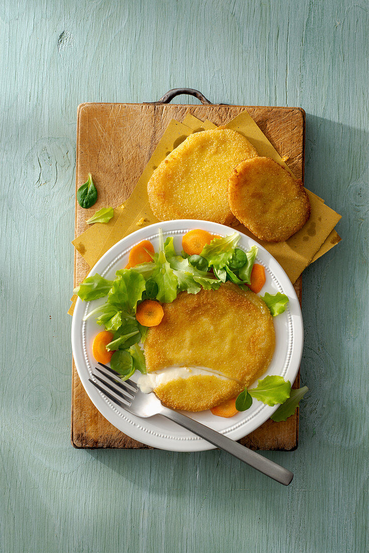 Caciocavallo fritto (Käseschnitzel, Italien)