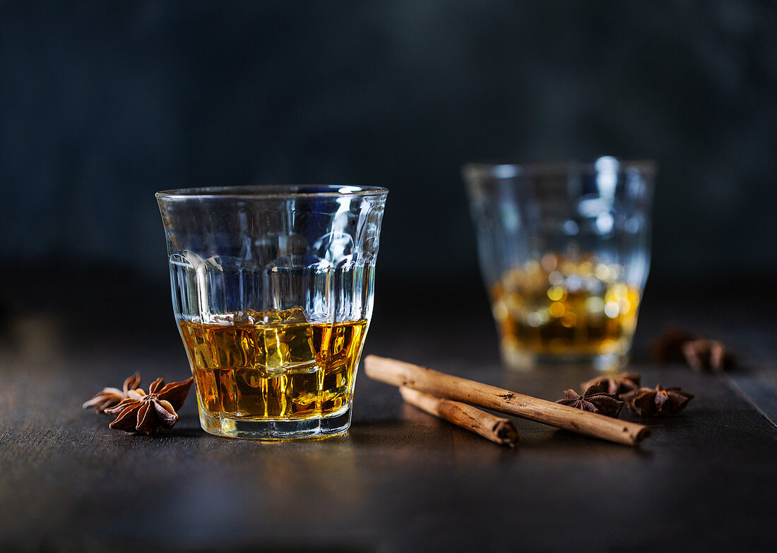 Two glasses of Malt Scotch Whisky