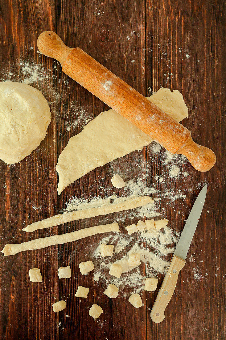 Handmade ricotta cheese gnocchi - step