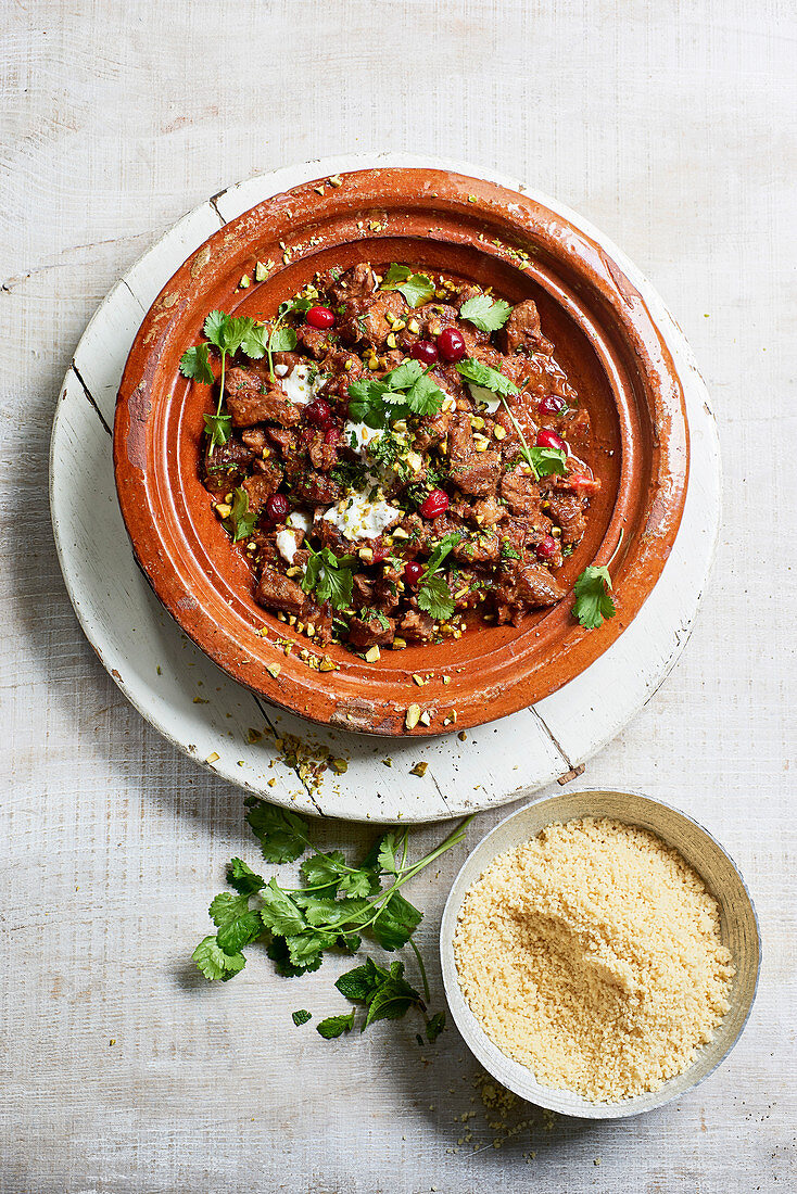 Lamb and cranberry tagine