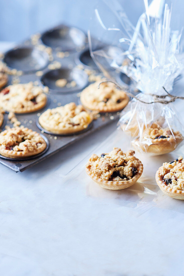 Mince Pies mit Vanille und Crumble