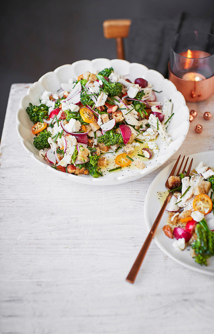 Chicken and kumquat salad