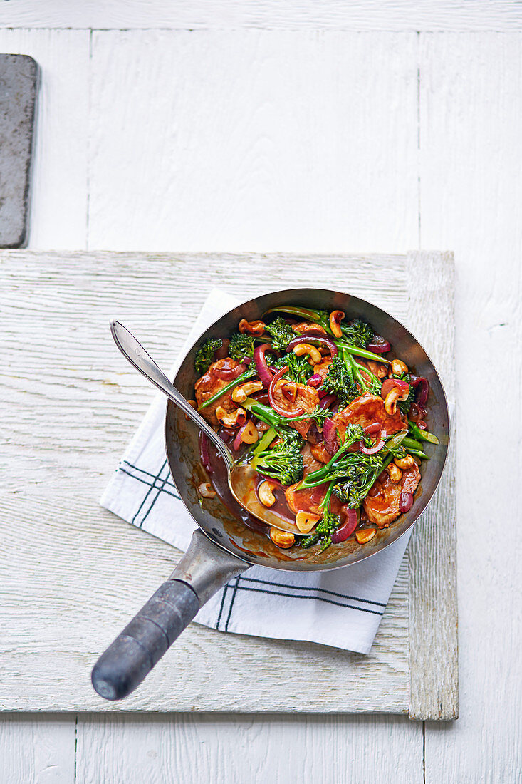 Asian pork with broccoli