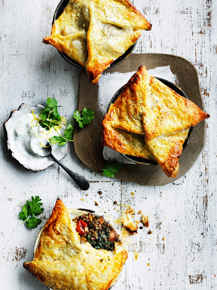 Spiced Lentil and Sweet Potato Pies