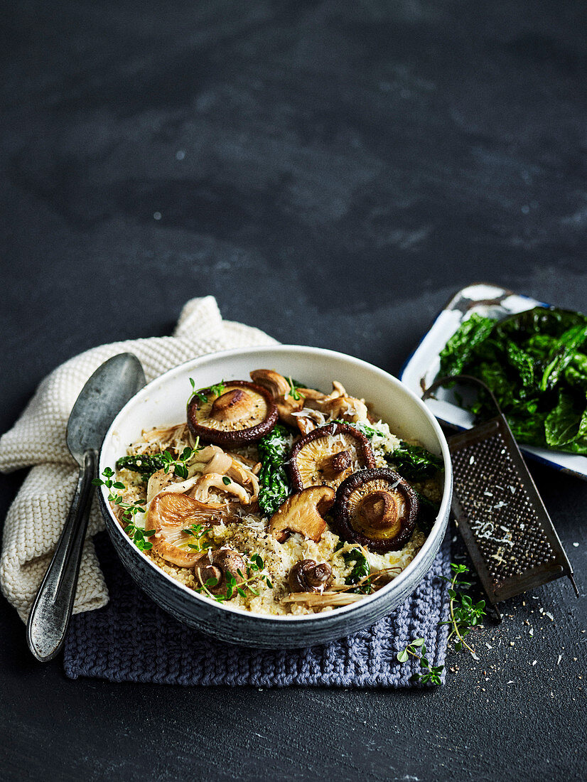 Mushroom, Cavolo nero and Quinoa 'Risotto'