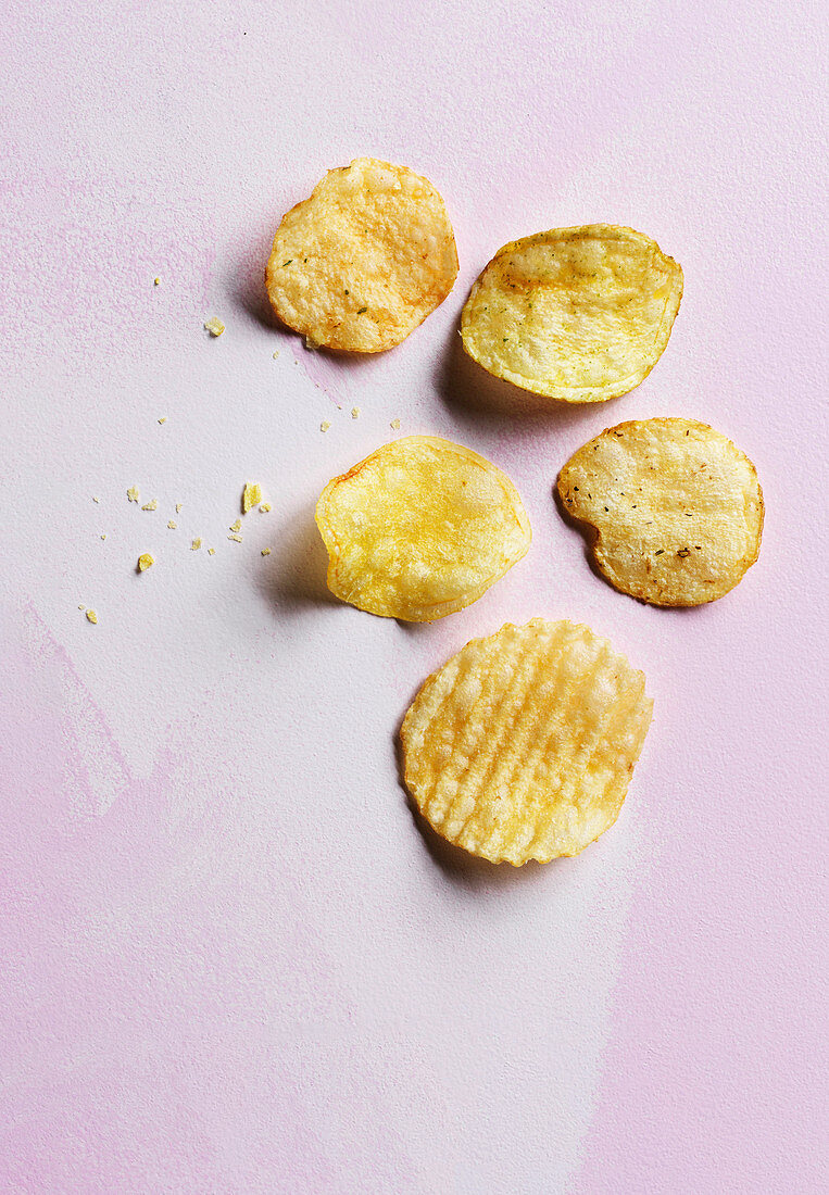 Verschiedene Kartoffelchips