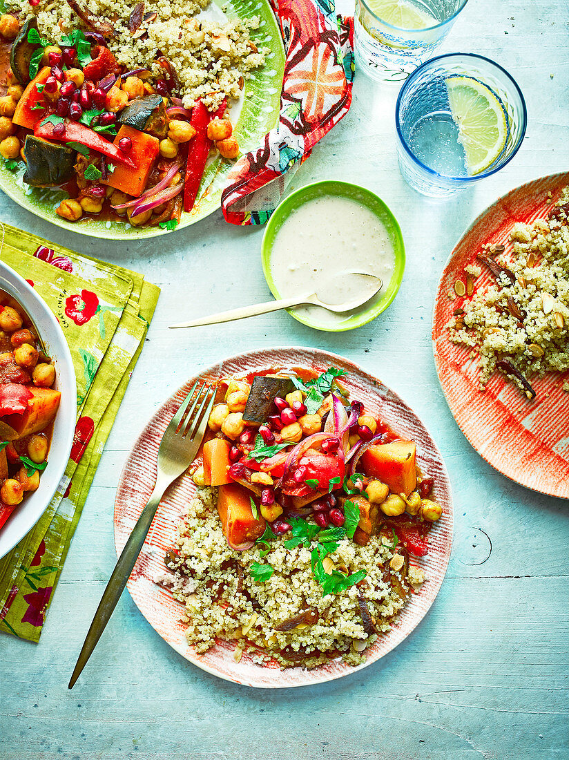 Gemüse-Tajine mit Couscous