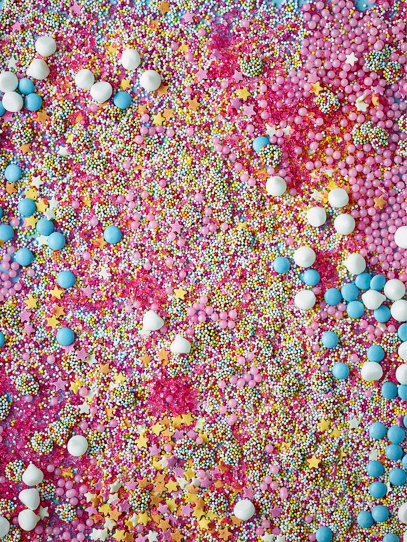 Unicorn food - multicoloured sprinkles, colouring and glitter