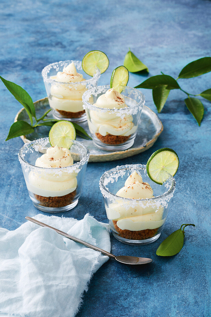 Mini Margarita cheesecake pots