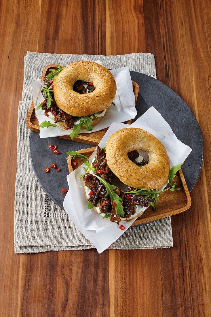 Rinderhüfte im Bagel