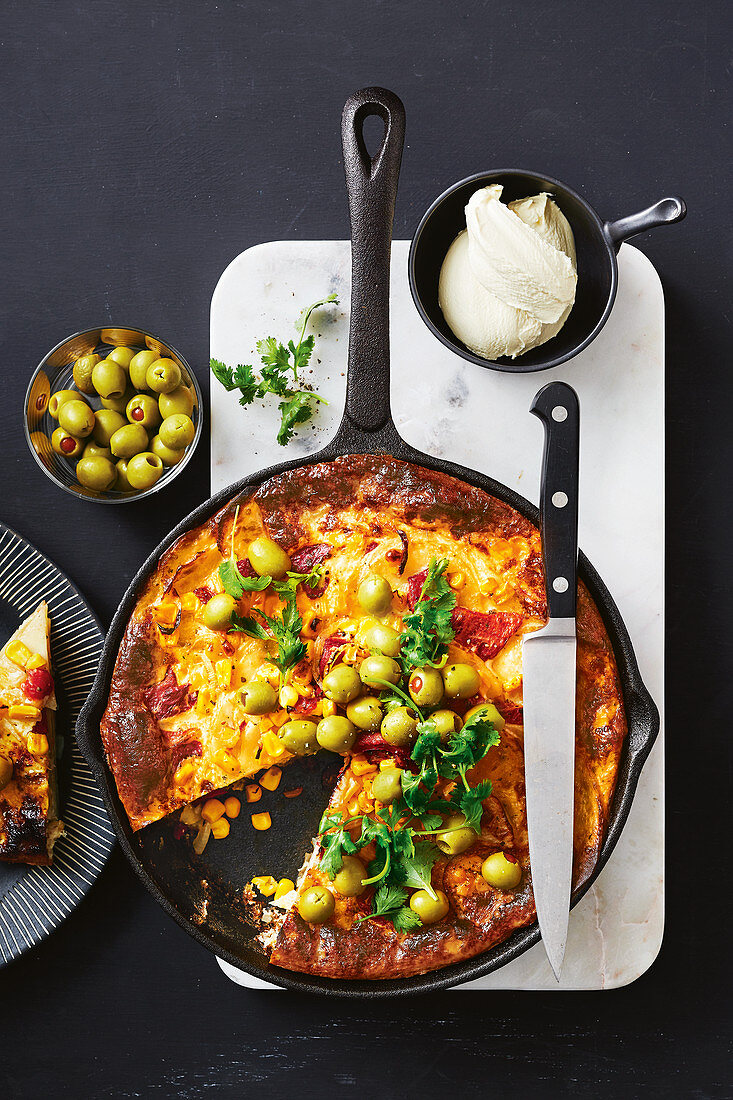 Spanish corn tortilla