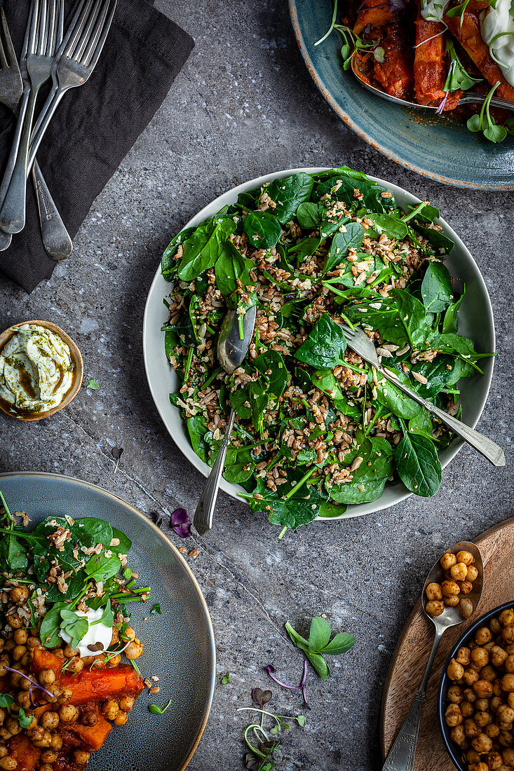 Spinach and Grain Salad
