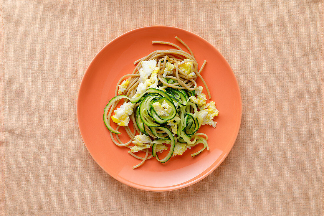 Zoodles with scrambled egg