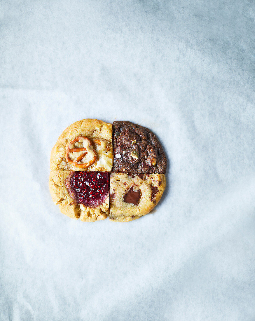 Four cookie varieties