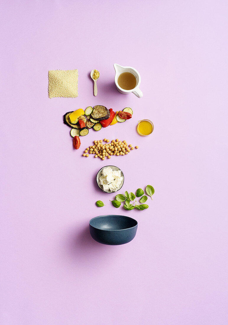 Ingredients for a quick Buddha bowl