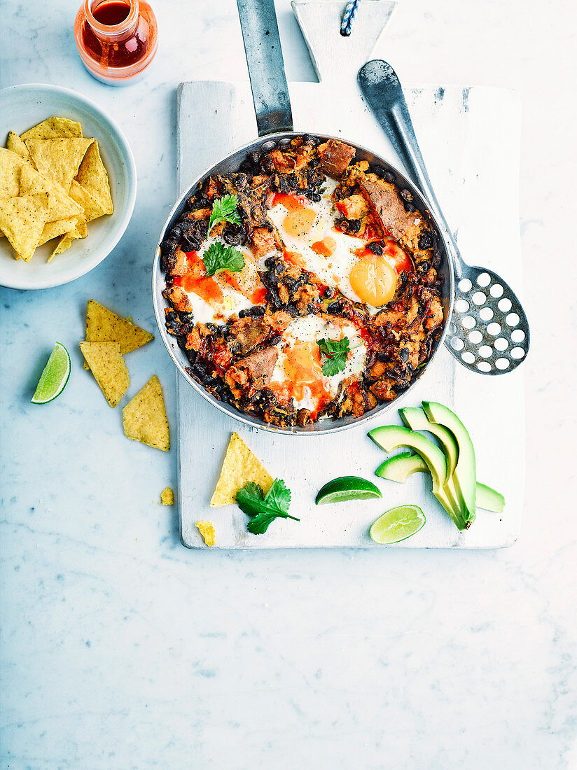 Tex Mex eggs with sweet potatoes