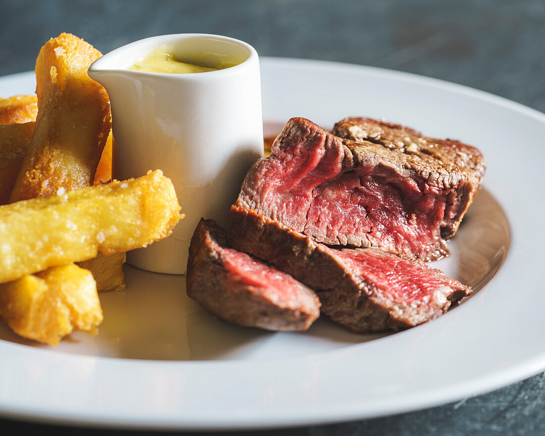 Sirloin of beef, triple cooked chips and bearnaise sauce