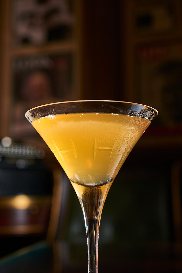 A Sidecar cocktail with brandy, Cointreau and lemon juice