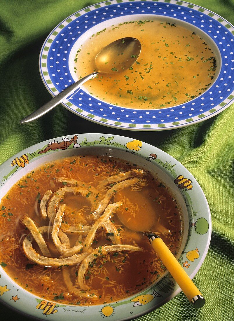 Flädle-Rübli-Suppe & Gemüsebouillon