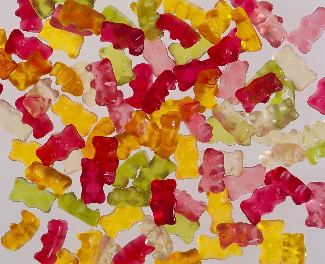Lots of coloured gummi bears