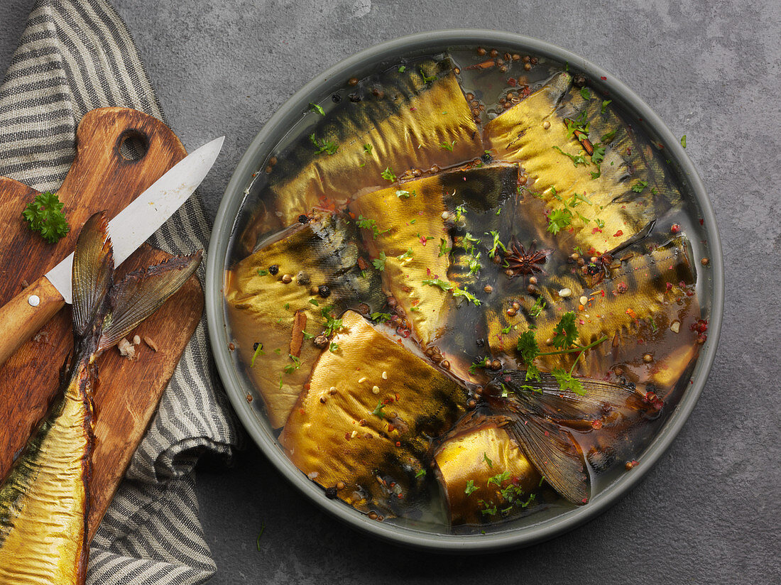 Mackerel in aspic