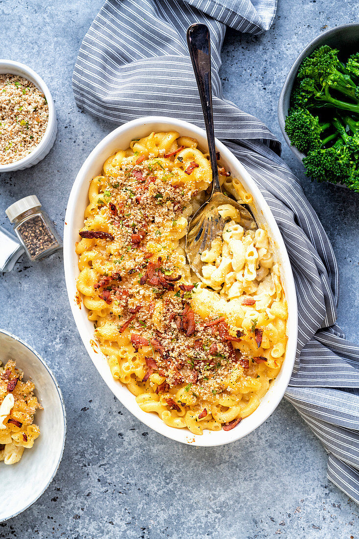 Mac and cheese with bacon, USA