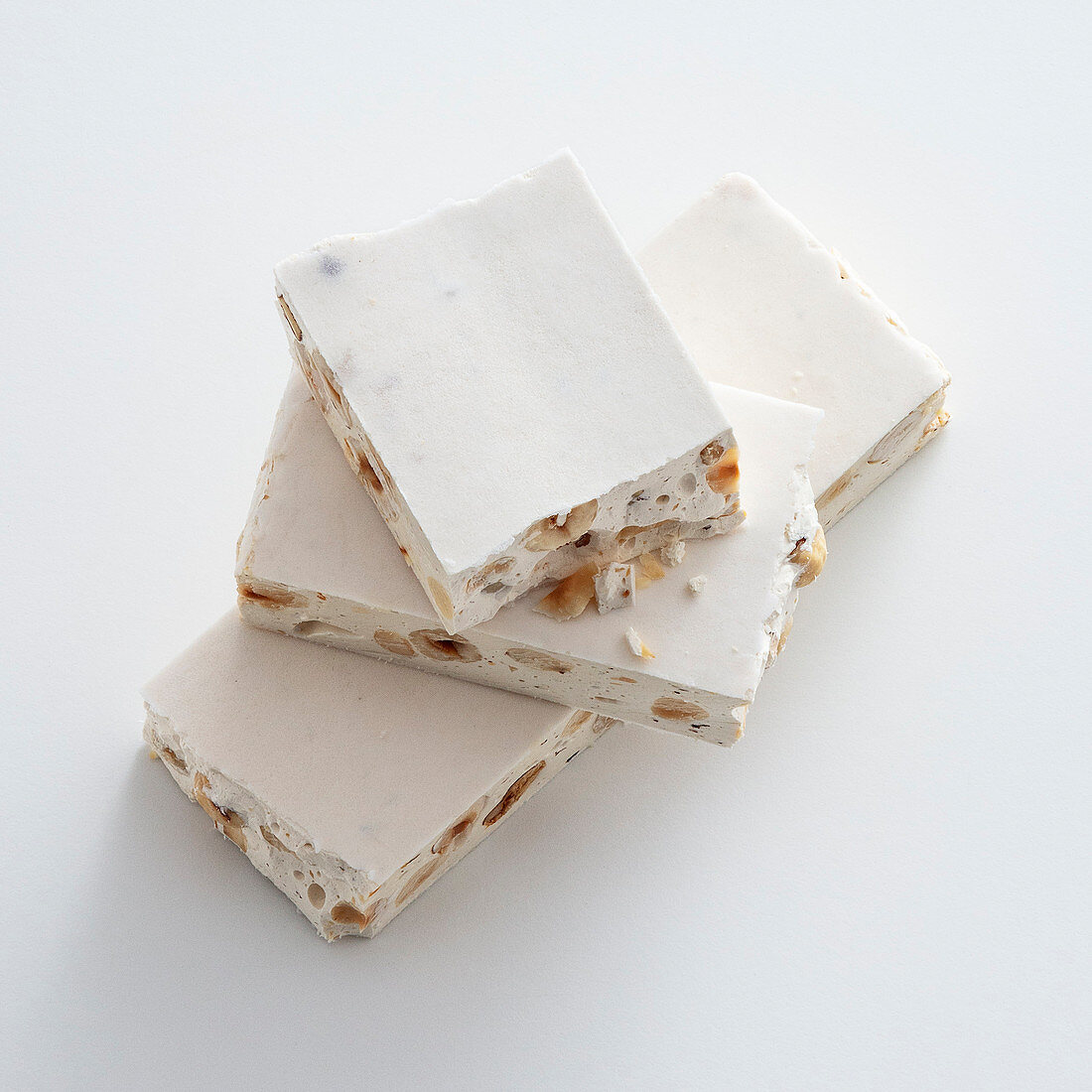Torrone (white nougat with nuts, Italy)