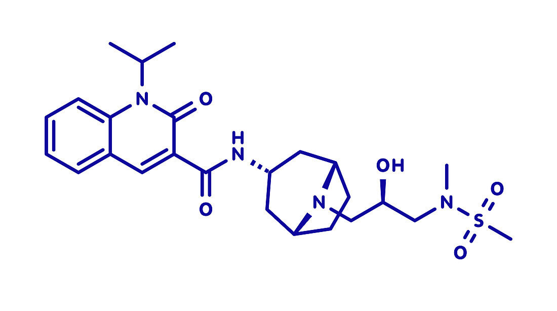 Velusetrag gastroparesis drug molecule, illustration