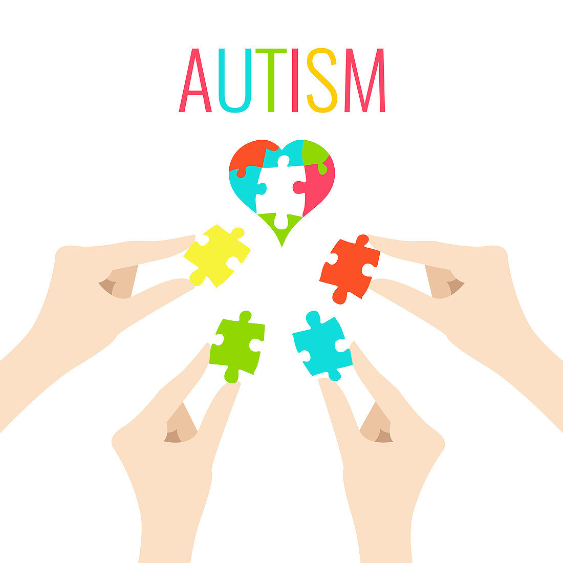 Autism awareness, conceptual illustration
