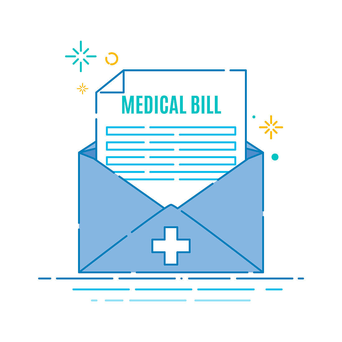 Medical bill invoice, illustration