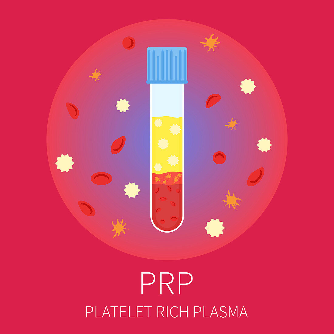 PRP test tube, illustration