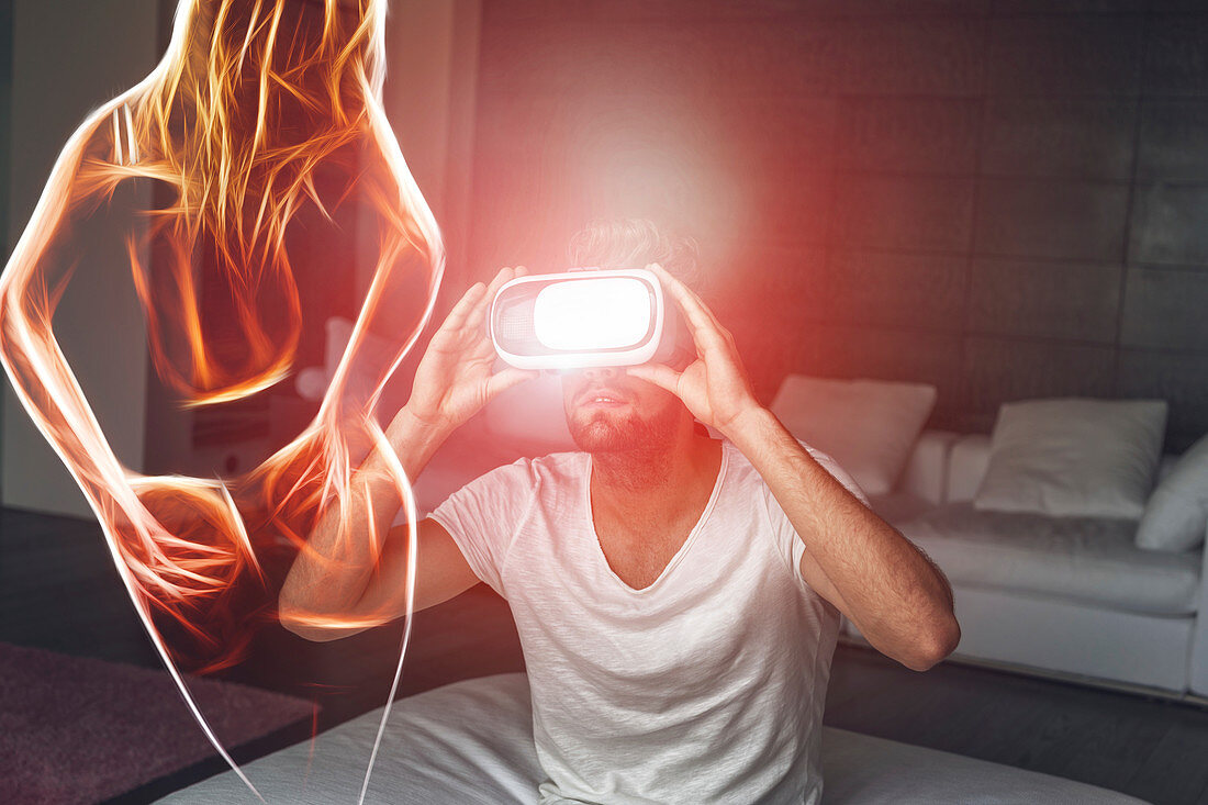 Virtual reality porn, conceptual image