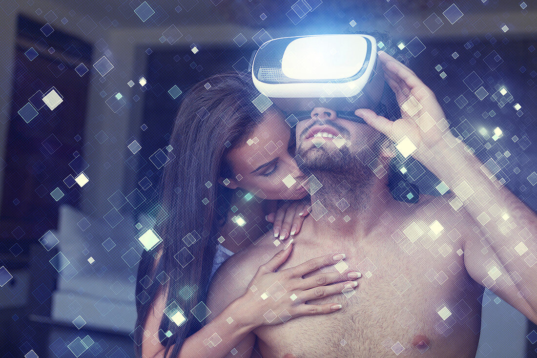 Virtual reality cybersex, conceptual image