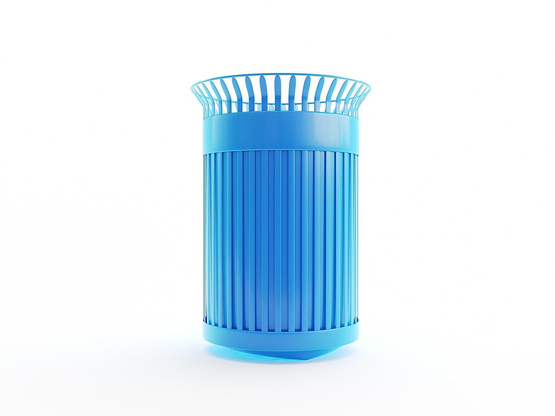 Trash can, illustration