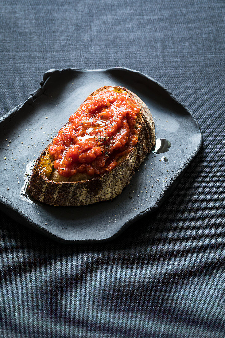 Sourdough bread with homemade tomato purée