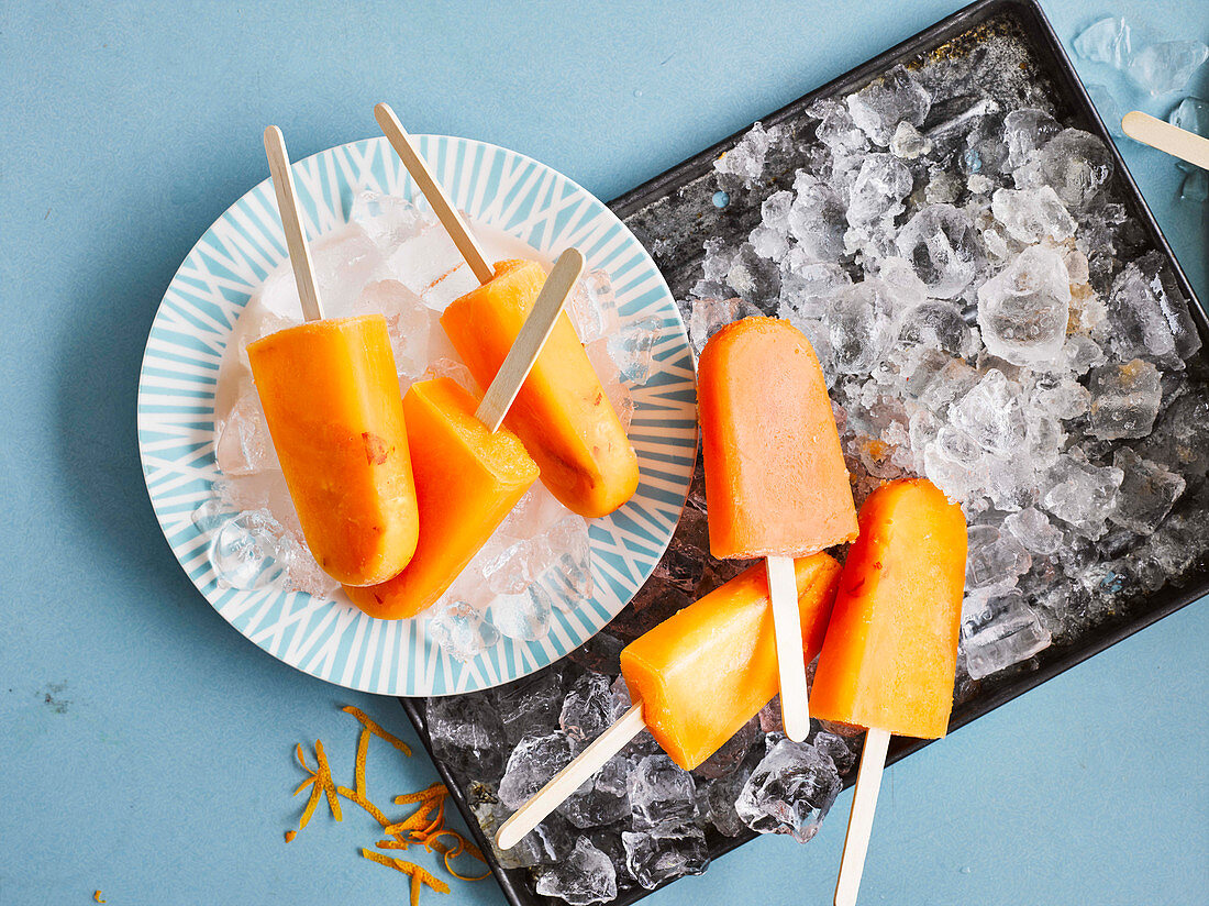 Sunshine carrot lollies with orange