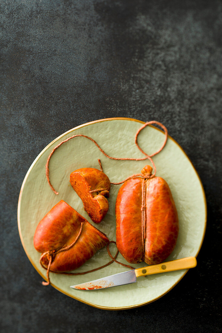 Nduja di Spilinga (Scharfe Streichwurst aus Spilinga), Kalabrien, Italien