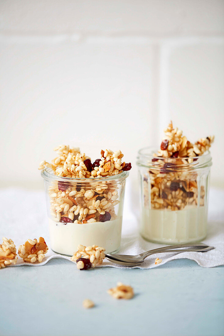 Cranberry and almond clusters