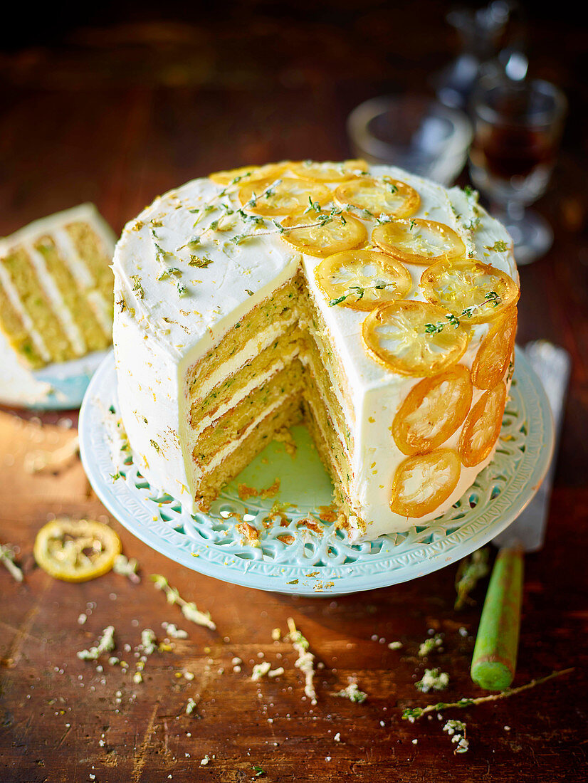 Courgette, lemon and thyme cake
