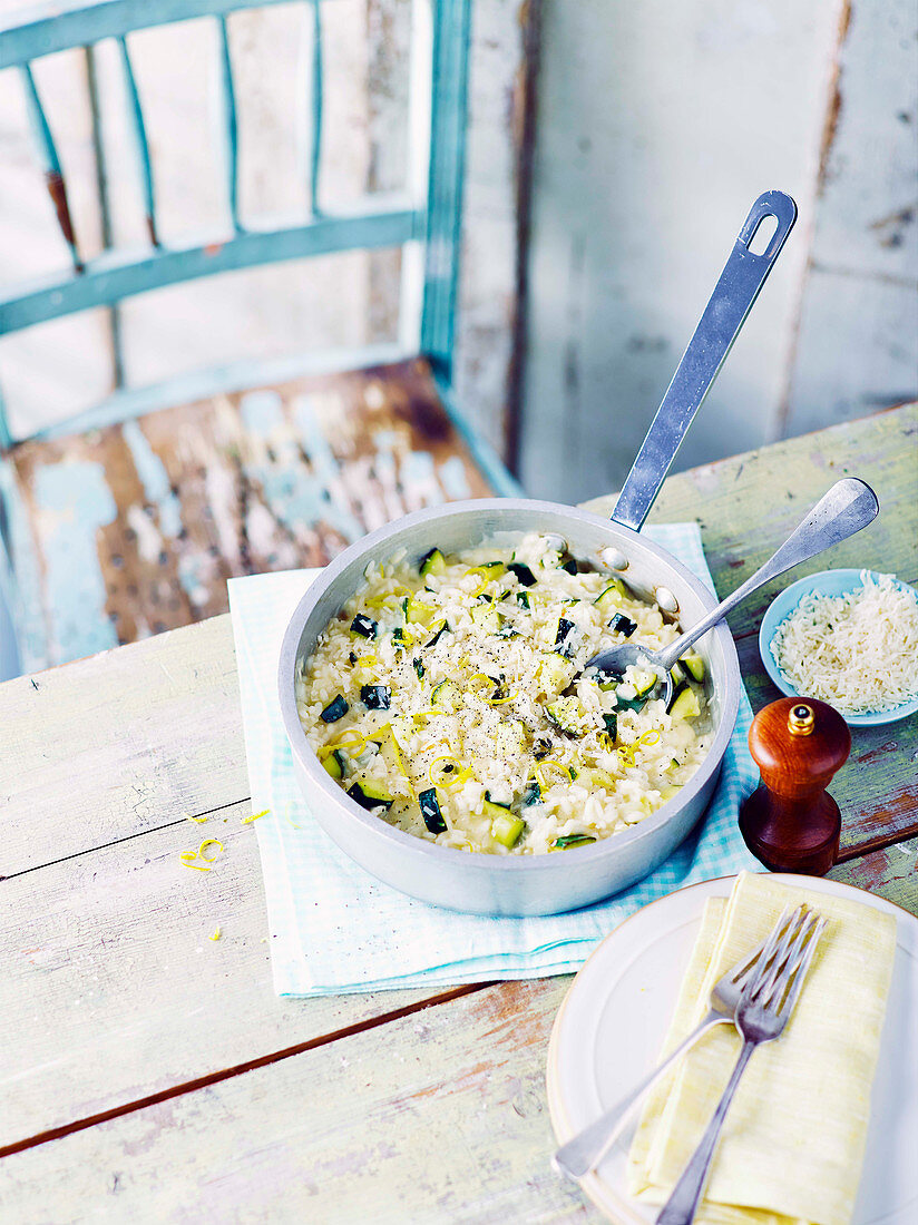 Zucchini-Zitronen-Risotto