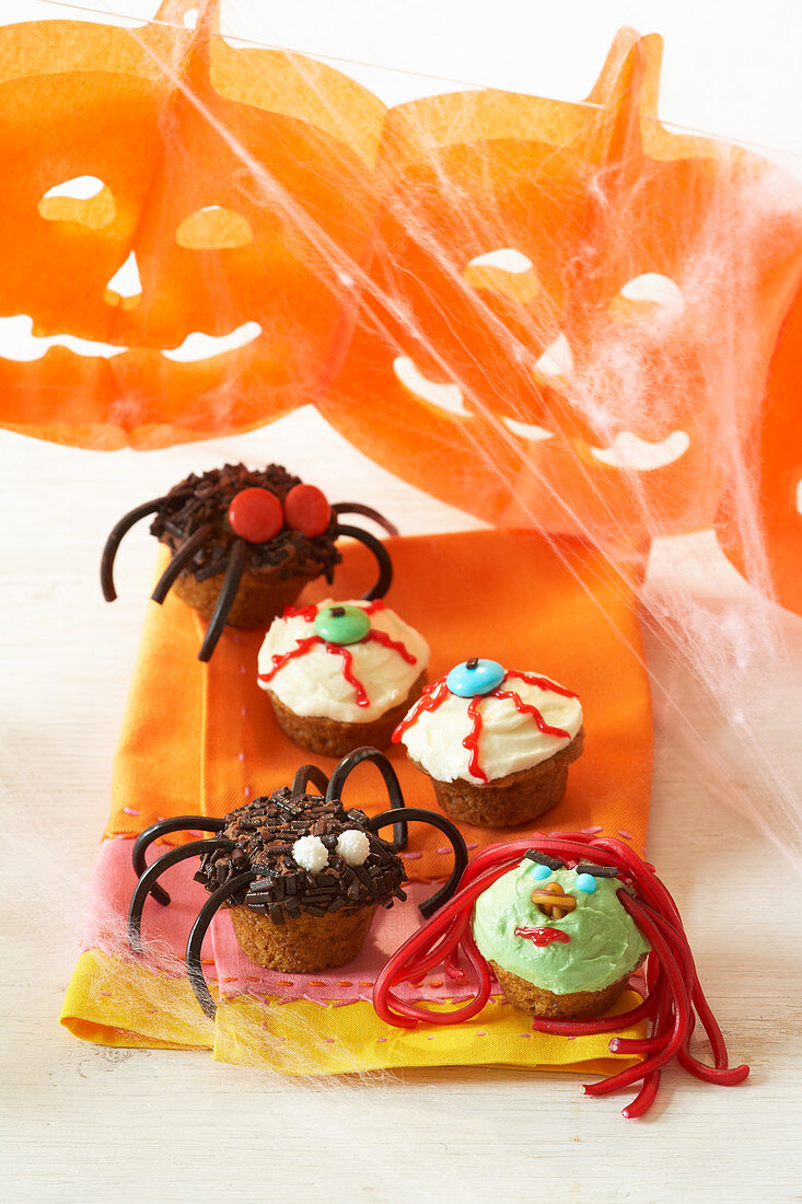 Kürbis-Cupcakes für Halloween