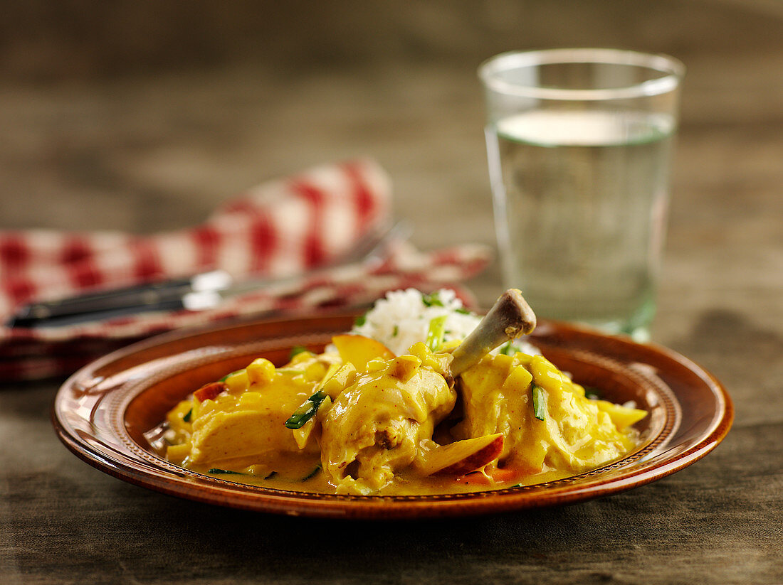 Hähnchen in Currysauce