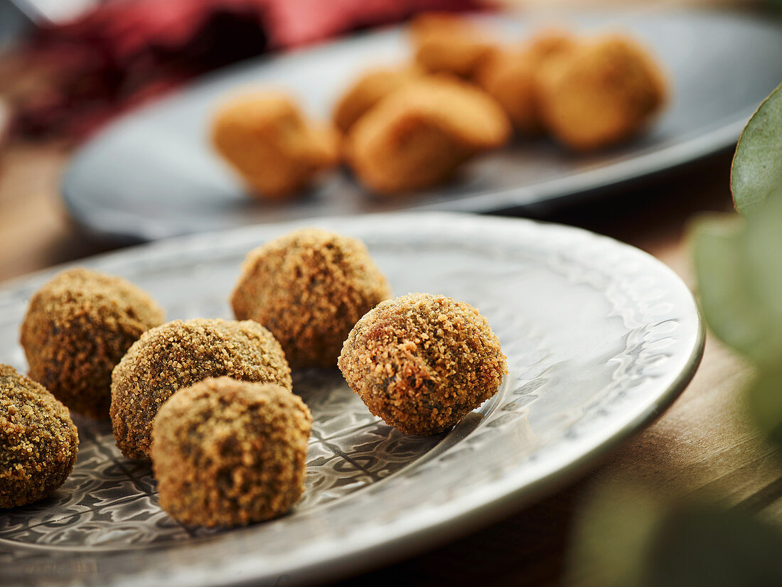 Plate of croquettes on the table