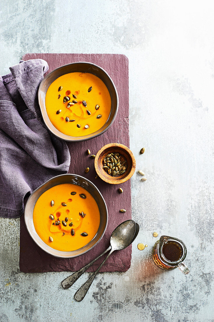 Pumpkin and bacon soup